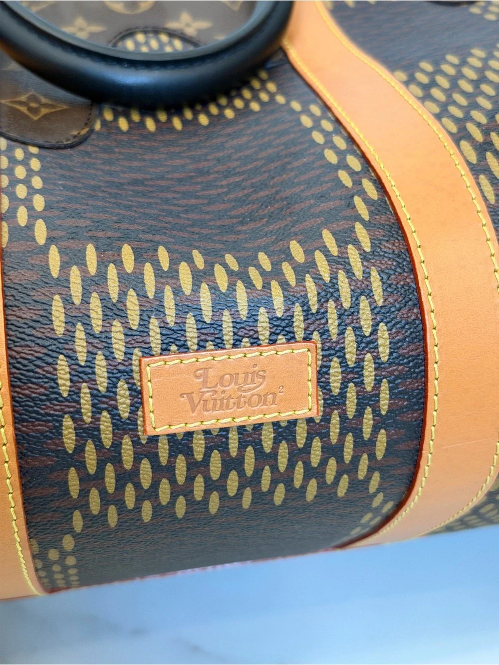 Louis Vuitton Keepall Bandouliere 50 Nigo Brown Damier Ebene Weekend Travel Bag